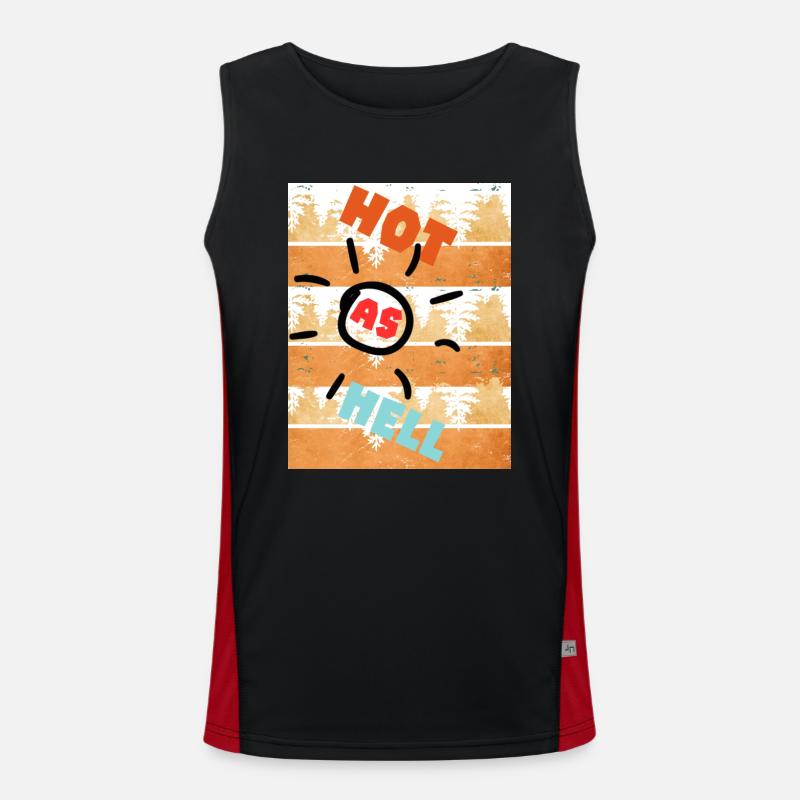 Chaud comme l’enfer. Chaud comme l’enfer. Chaleur. Débardeur respirant contrasté Homme 