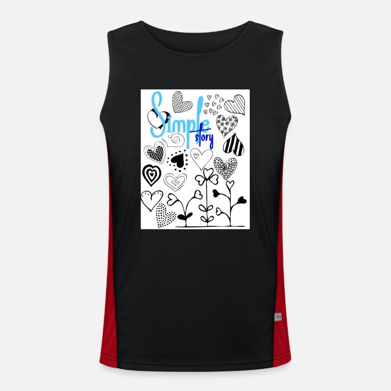 Einfache Geschichte. Funktionelles Kontrast-Tank Top für Männer 