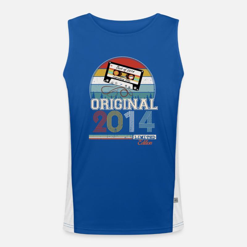 Elegant Retro Gift: 2014 Vintage Men's Functional Contrast Tank Top 