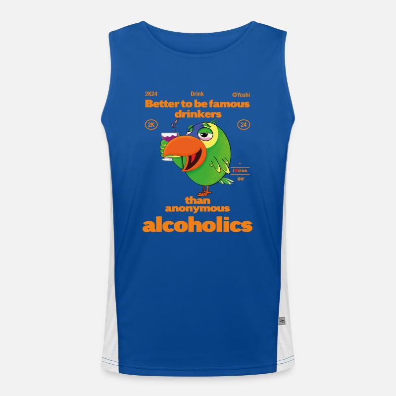 Alcoholic Parrot Men's Functional Contrast Tank Top 