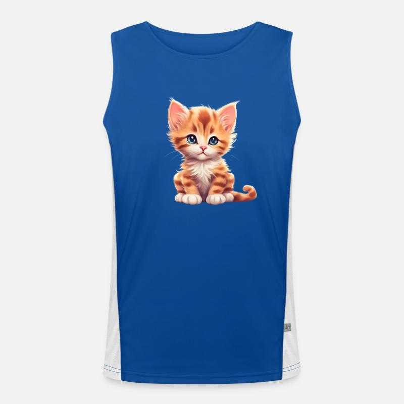 Süßes, kleines Kätzchen Funktionelles Kontrast-Tank Top für Männer 