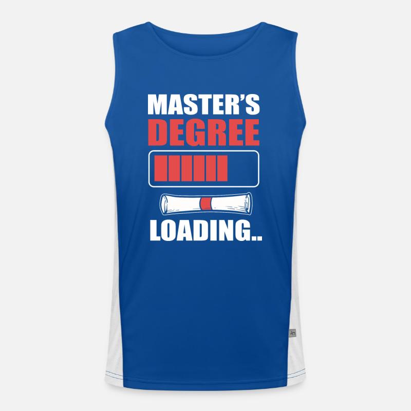 Master Studium Abschlussfeier Funktionelles Kontrast-Tank Top für Männer 