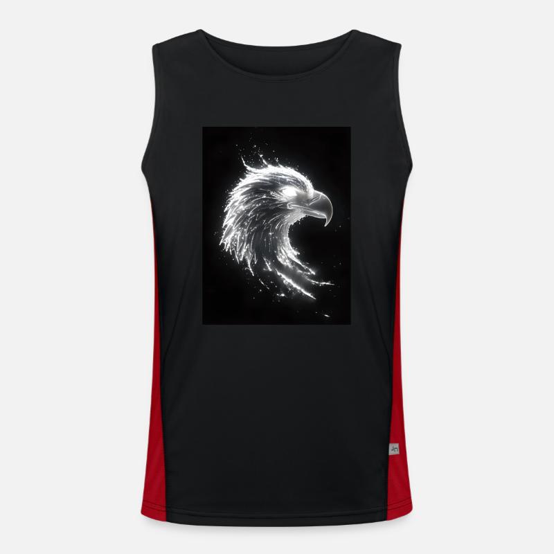 Eagle Silhouette Glow Gift Débardeur respirant contrasté Homme 