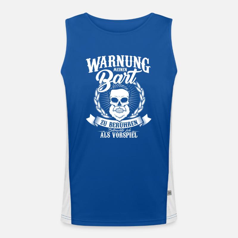 Vollbart Bart bärtig Bärte Warnung Funktionelles Kontrast-Tank Top für Männer 