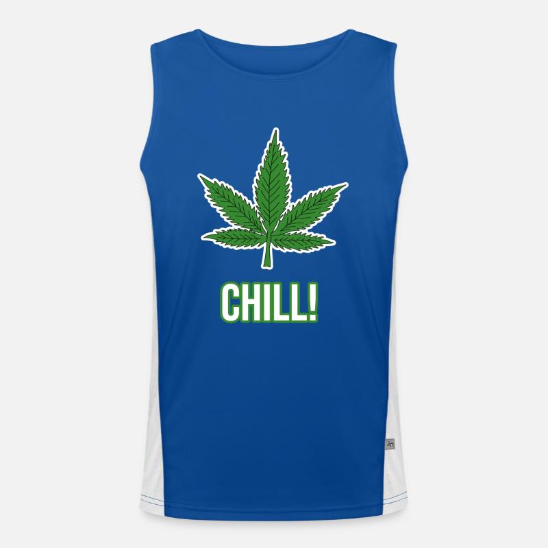 Hemp leaf Men's Functional Contrast Tank Top 