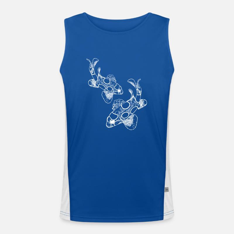 Spotted vintage clownfish Men's Functional Contrast Tank Top 