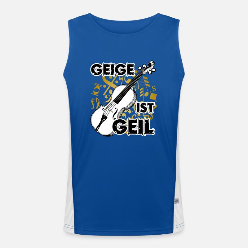 Geige ist geil Funktionelles Kontrast-Tank Top für Männer 