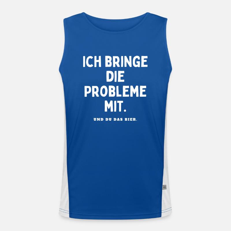 Probleme Bier Funktionelles Kontrast-Tank Top für Männer 