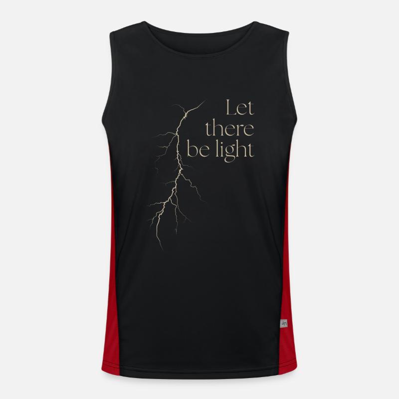 Let there be light - Men's Functional Contrast Tank Top  - black/red