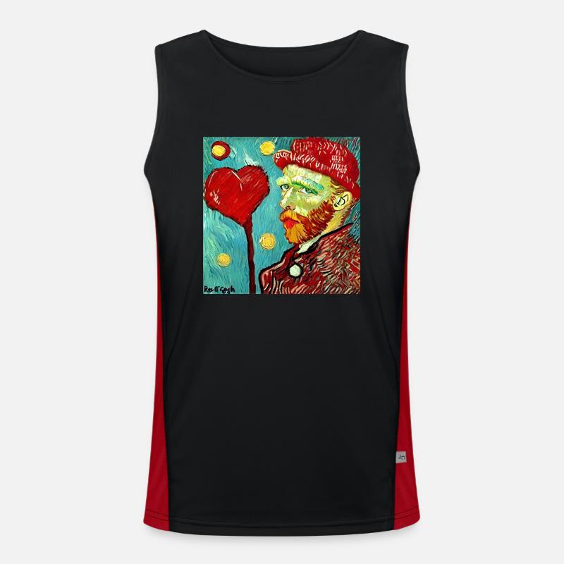 Van gogh love Men's Functional Contrast Tank Top 