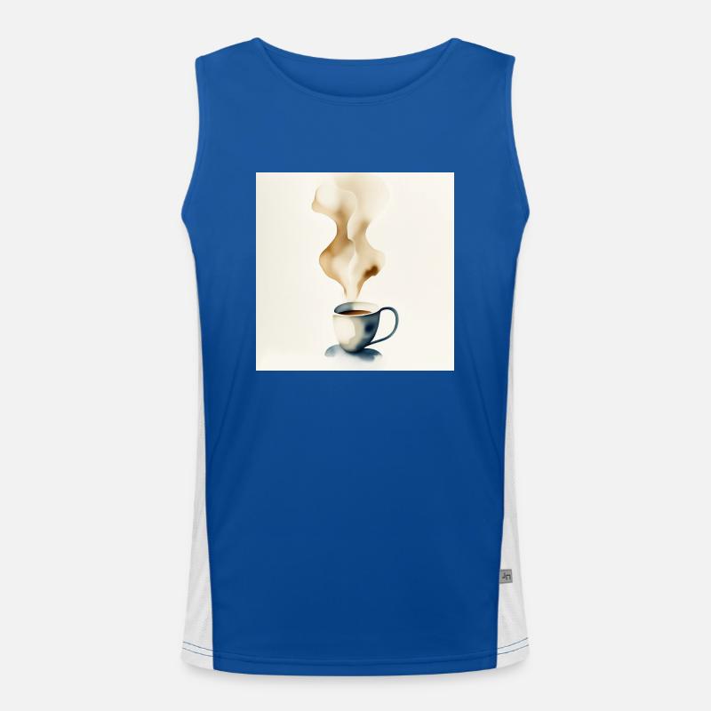 Coffee cup Men's Functional Contrast Tank Top 