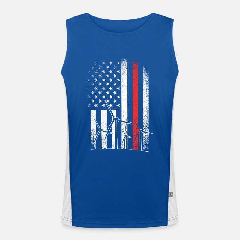 Windenergie Windkraft Windrad Funktionelles Kontrast-Tank Top für Männer 