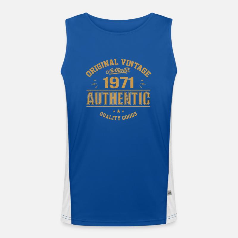 Authentisches 1971 Original 1971 Geburtstagsgeschenk Funktionelles Kontrast-Tank Top für Männer 