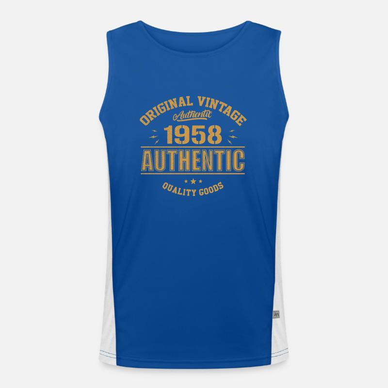 Authentisches 1958 Original 1958 Geburtstagsgeschenk Funktionelles Kontrast-Tank Top für Männer 