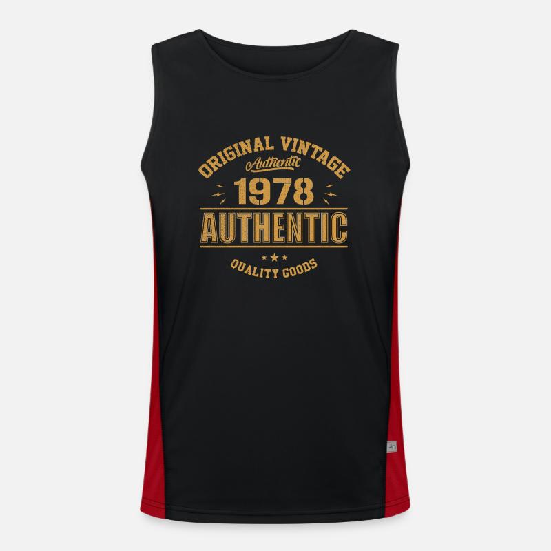 Authentisches 1978 Original 1978 Geburtstagsgeschenk Funktionelles Kontrast-Tank Top für Männer 