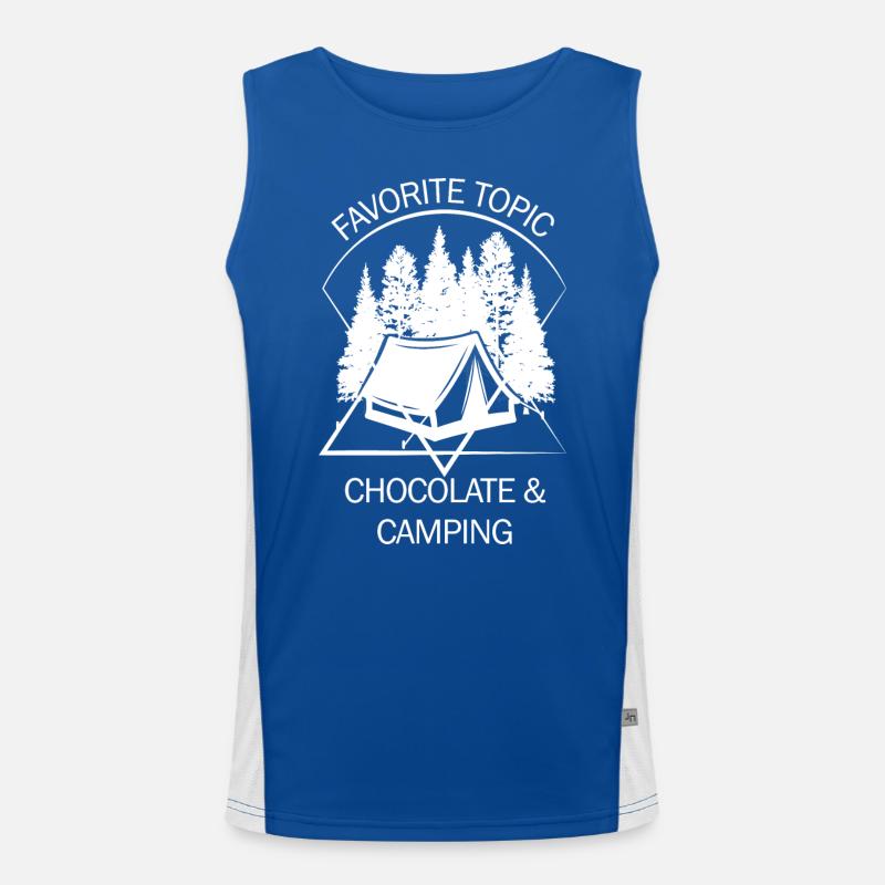 Tent Camping Camper Scout Bivouac Men's Functional Contrast Tank Top 
