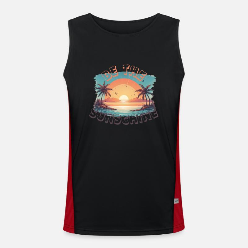 BE THES UNSHINE Funktionelles Kontrast-Tank Top für Männer 