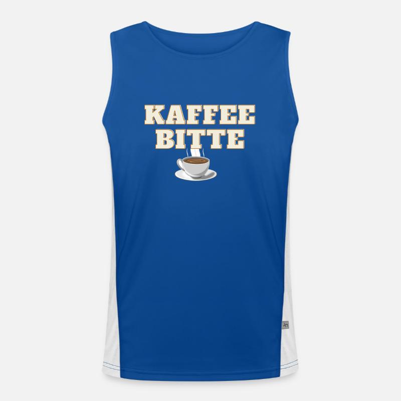Kaffee Bitte Funktionelles Kontrast-Tank Top für Männer 