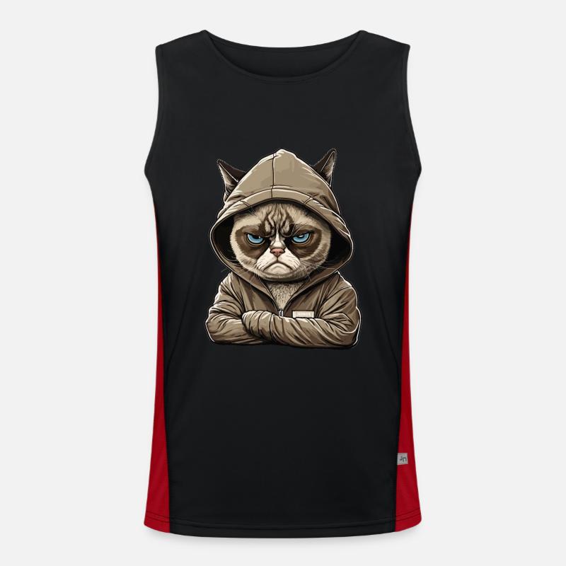Employees Work colleagues Teens Cats Men's Functional Contrast Tank Top 
