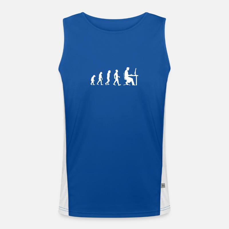 Evolution - Geschenk - Programmierer Computer Nerd Funktionelles Kontrast-Tank Top für Männer 