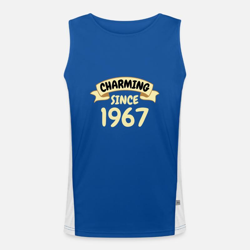 56. Geburtstag Geschenk Charmant seit 1967 Funktionelles Kontrast-Tank Top für Männer 