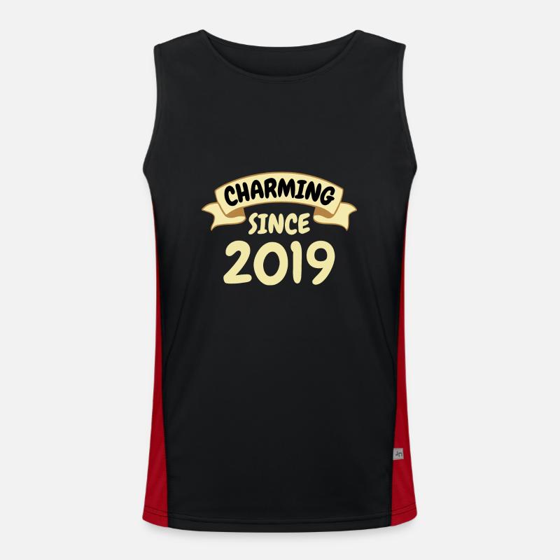 4. Geburtstag Geschenk Charmant seit 2019 Funktionelles Kontrast-Tank Top für Männer 