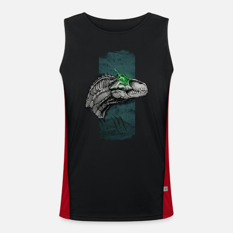 Ardent Raptor: The Glowing Gaze Men's Functional Contrast Tank Top 