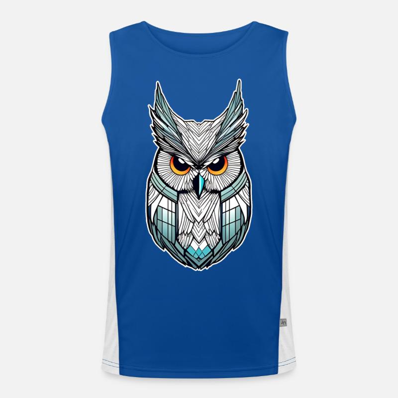 Cooles Eulen Symbol Funktionelles Kontrast-Tank Top für Männer 