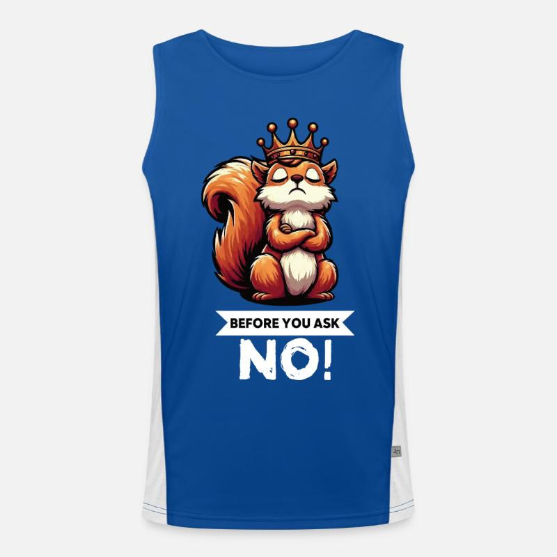 Before You Ask Eichhörnchen Eichhorn Nagetier  Funktionelles Kontrast-Tank Top für Männer 