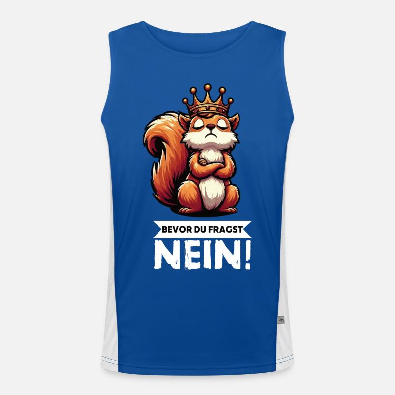 Bevor Du Fragst Eichhörnchen Eichhorn Nagetiere Funktionelles Kontrast-Tank Top für Männer 
