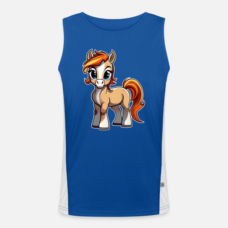 Cute little pony Men's Functional Contrast Tank Top 