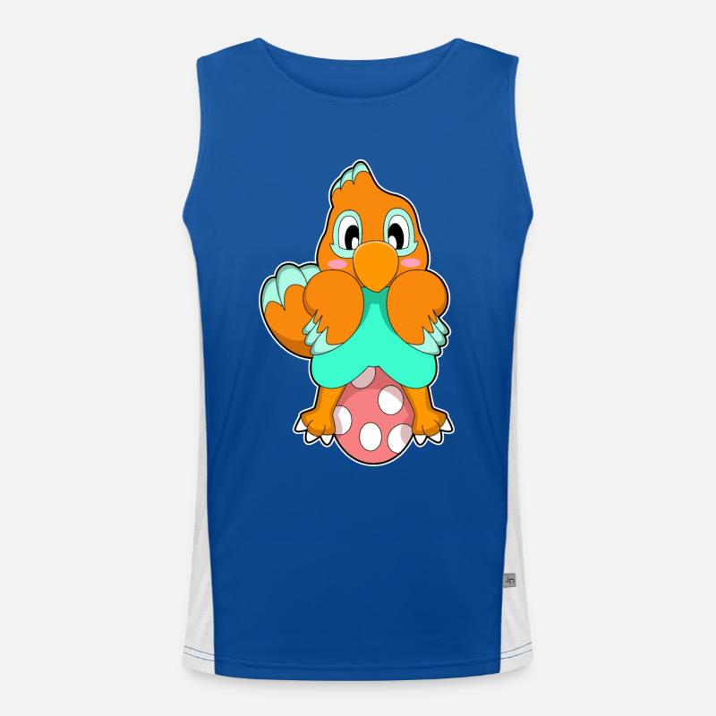 Papagei Ei Funktionelles Kontrast-Tank Top für Männer 