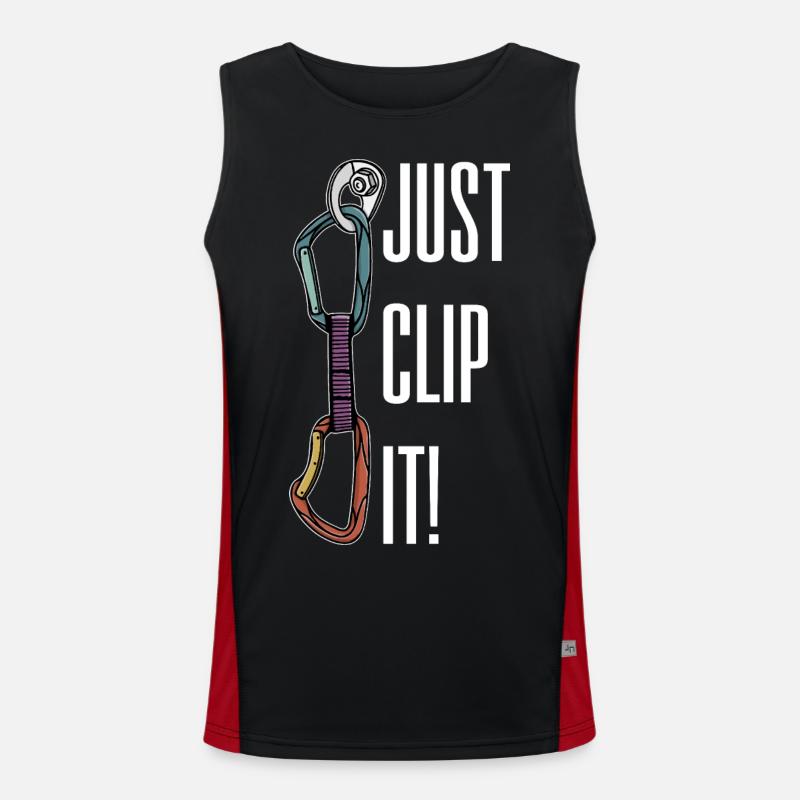 Express sling kClimbing Climbers - Men's Functional Contrast Tank Top  - black/red