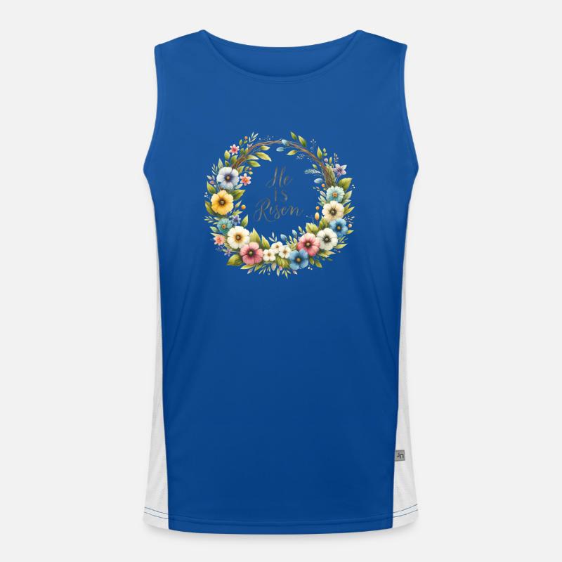 He Is Risen Men's Functional Contrast Tank Top 