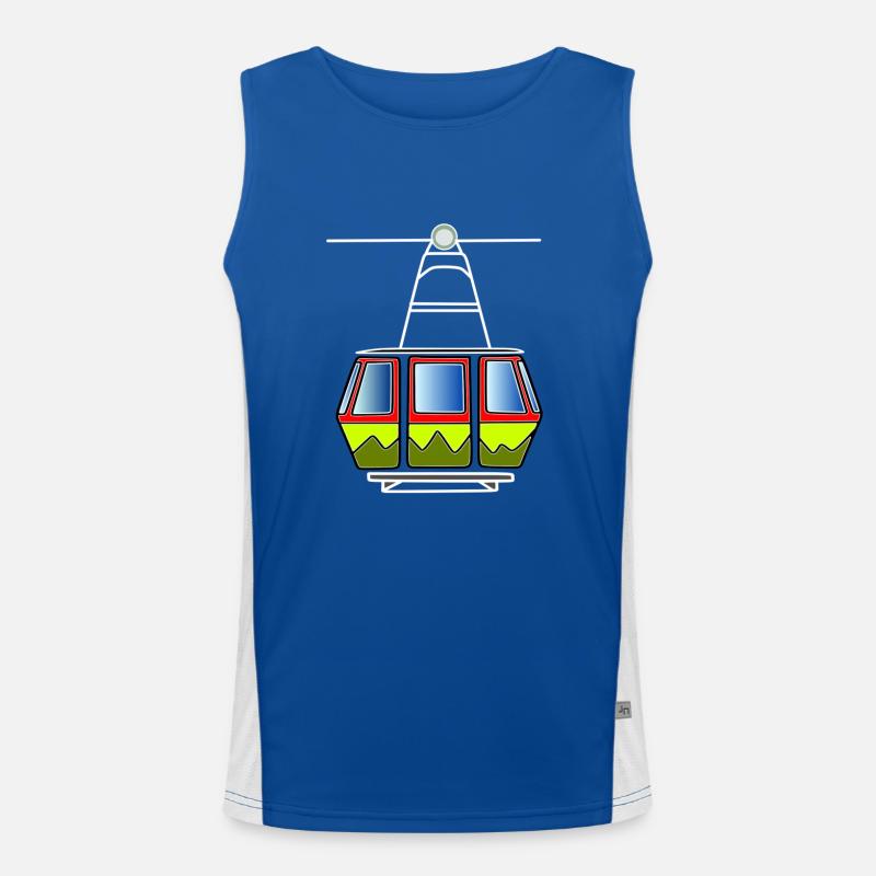 cable car gondola ropeway technology cable car cable car cable car Men's Functional Contrast Tank Top 