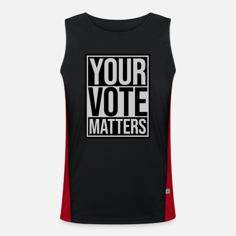 your vote matters quote Men's Functional Contrast Tank Top 