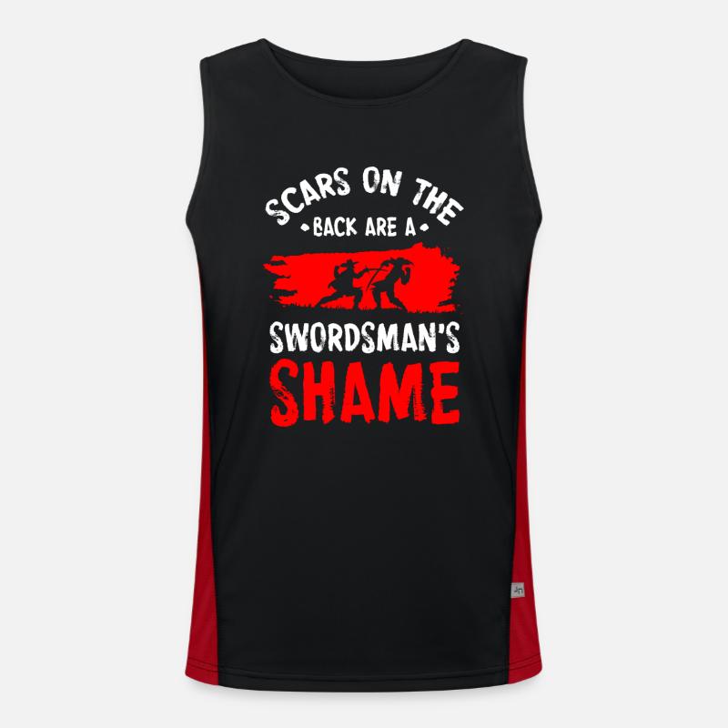 Krieger Samurai Duell Funktionelles Kontrast-Tank Top für Männer 