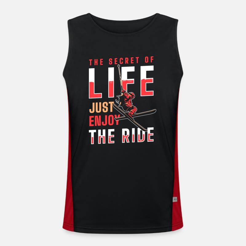 Ski Alps Snowboard Ski Slope Men's Functional Contrast Tank Top 