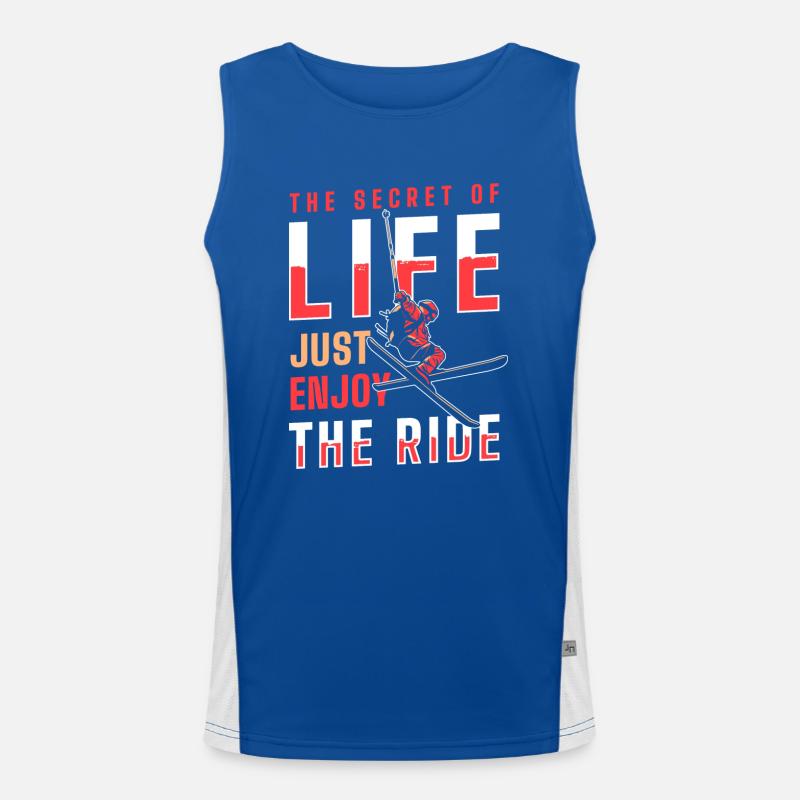 Ski Alps Snowboard Ski Slope Men's Functional Contrast Tank Top 