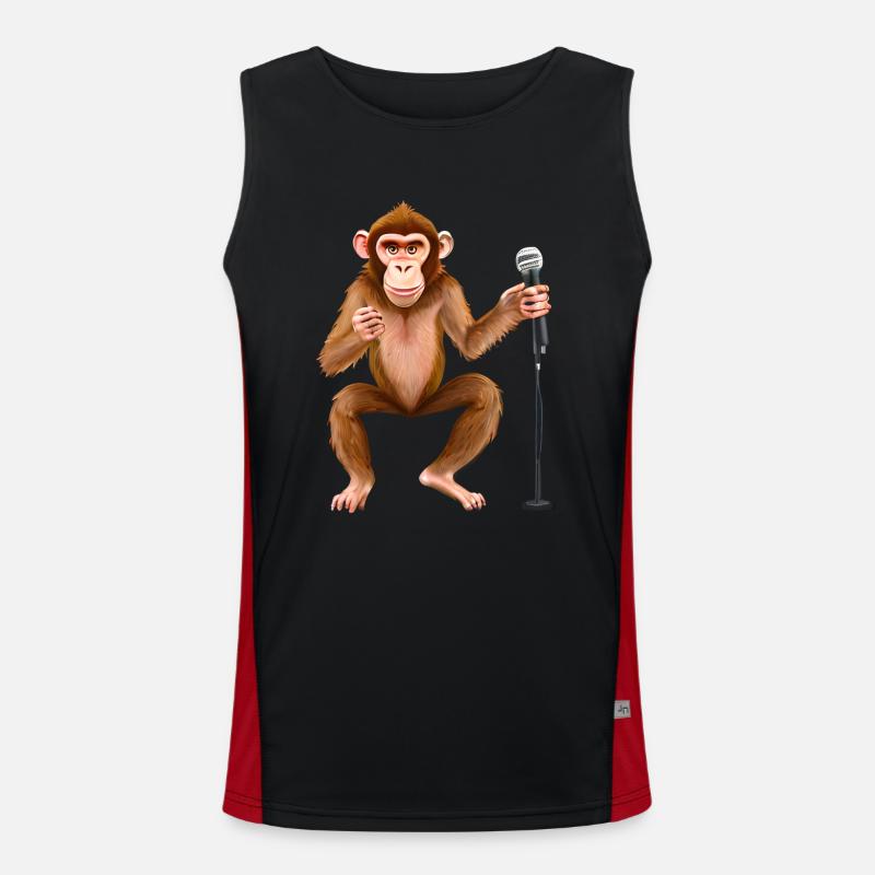 Singing Monkey Men's Functional Contrast Tank Top 