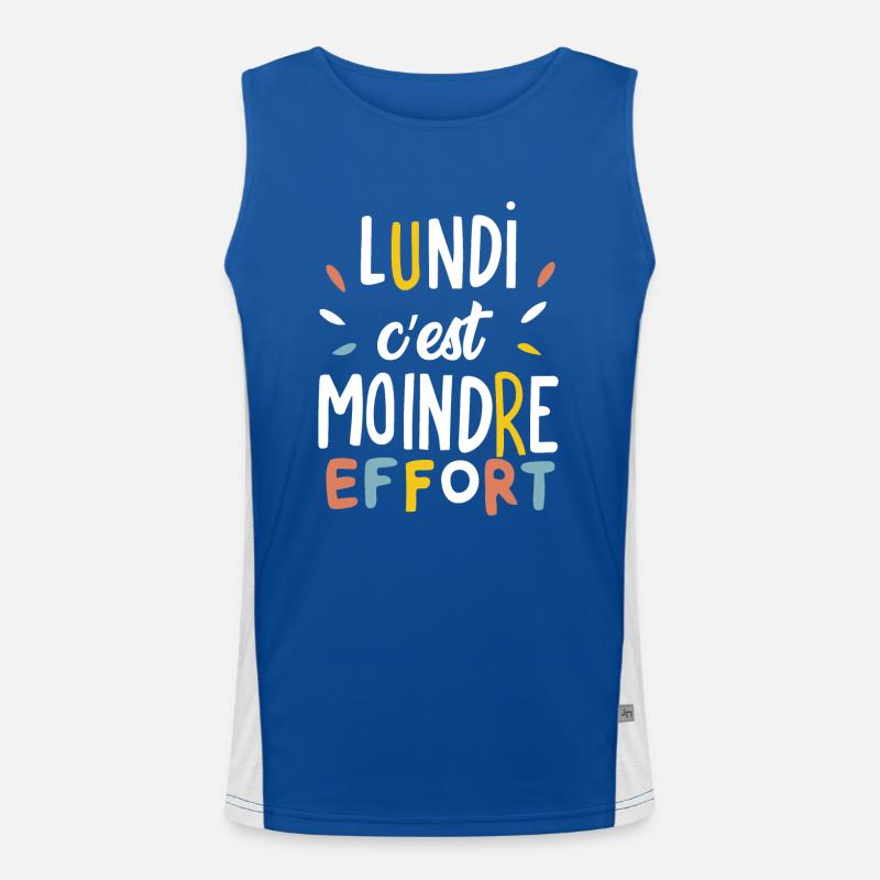 Lundi c'est moindre effort Débardeur respirant contrasté Homme 