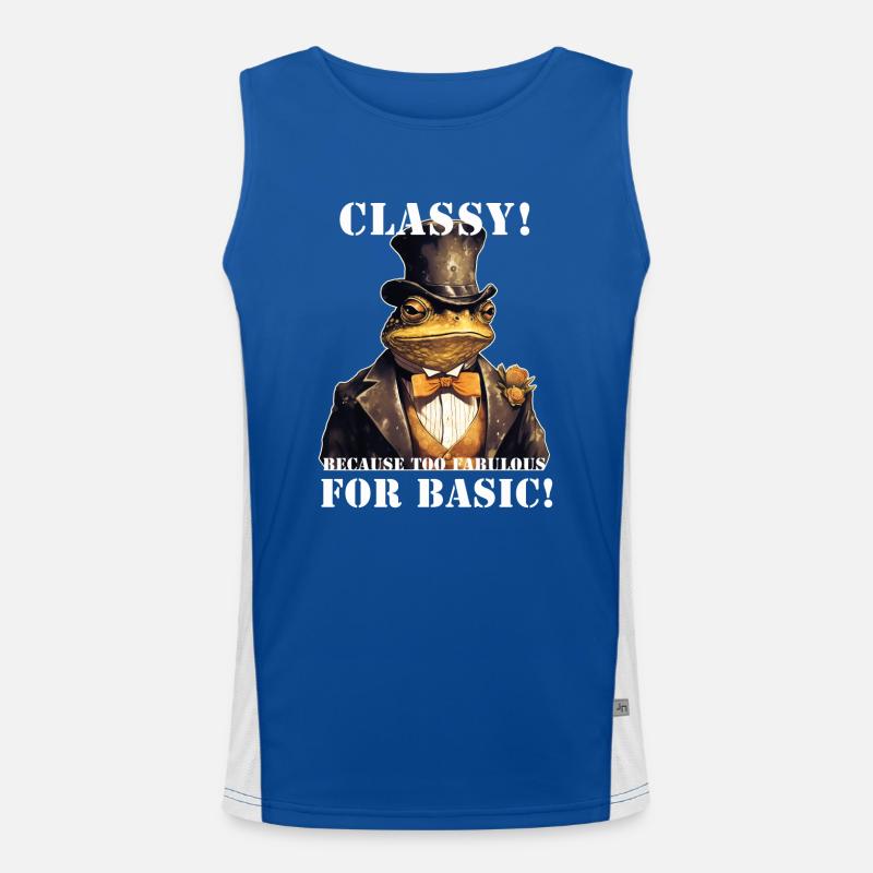 Frog Steampunk Men's Functional Contrast Tank Top 