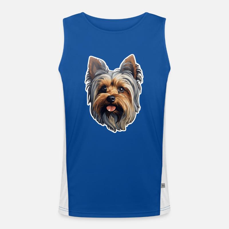 Tête de Yorkshire Terrier Débardeur respirant contrasté Homme 