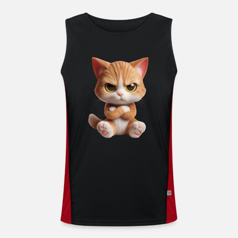 Cat grim 2 Men's Functional Contrast Tank Top 