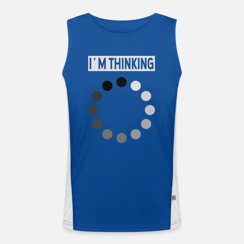 I'm Thinking Ladebalken Humor Funktionelles Kontrast-Tank Top für Männer 