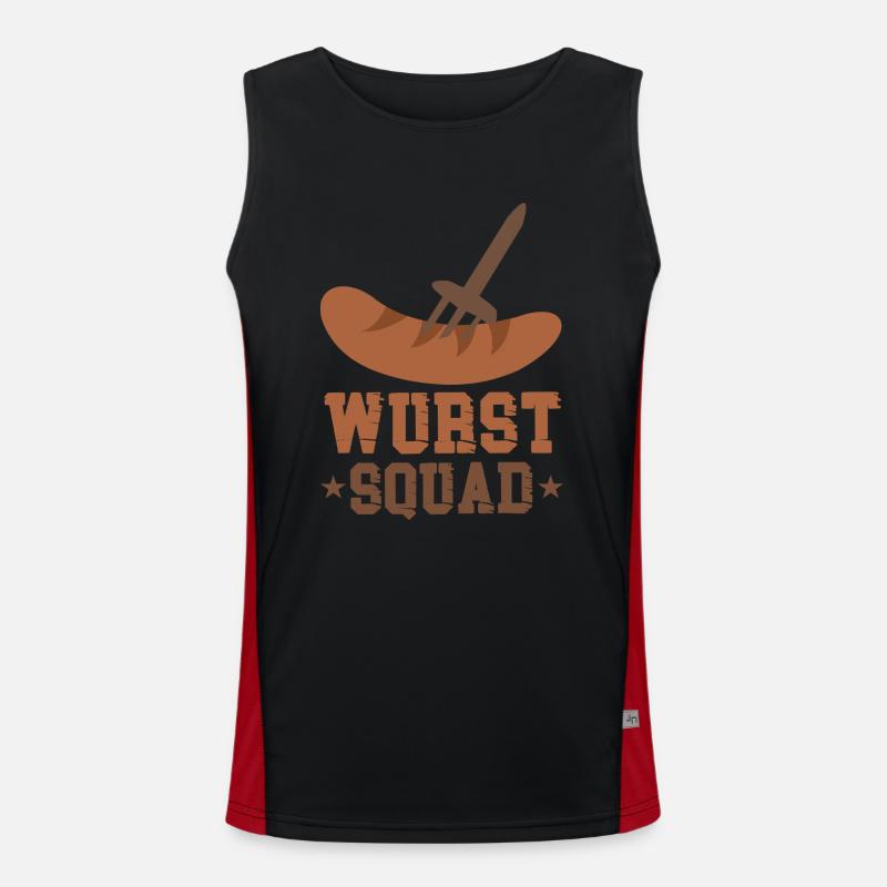Wurst squad Funktionelles Kontrast-Tank Top für Männer 