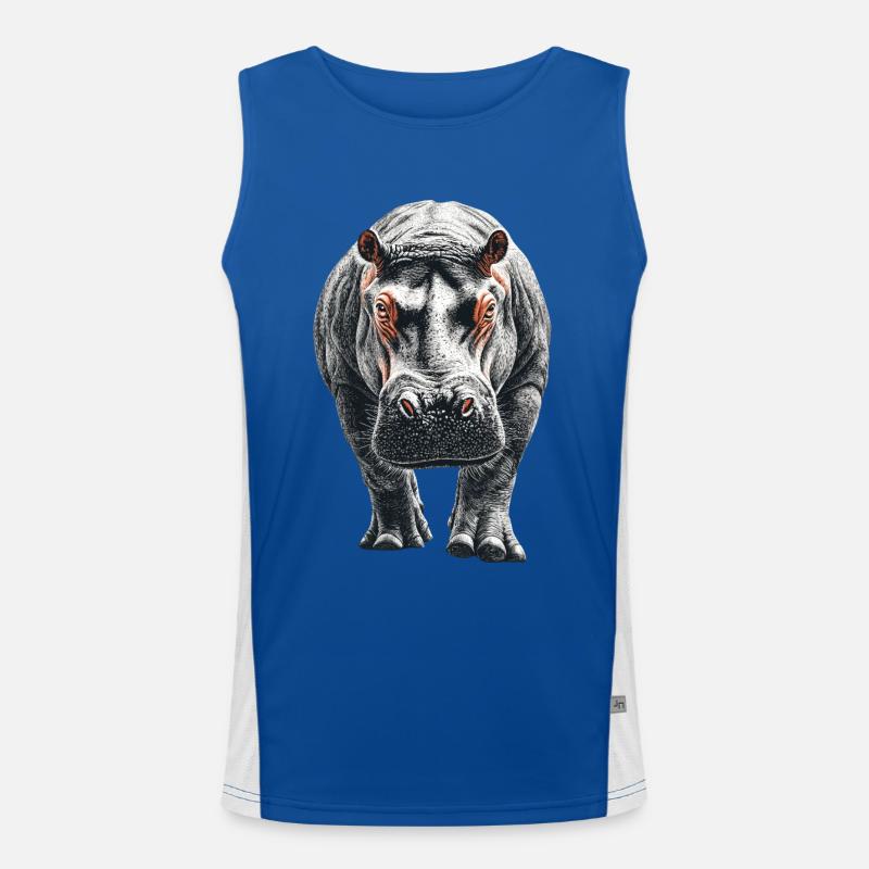 Nilpferd Funktionelles Kontrast-Tank Top für Männer 