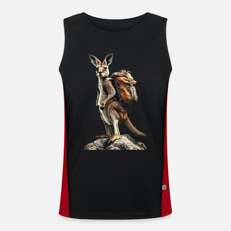 Känguru Funktionelles Kontrast-Tank Top für Männer 