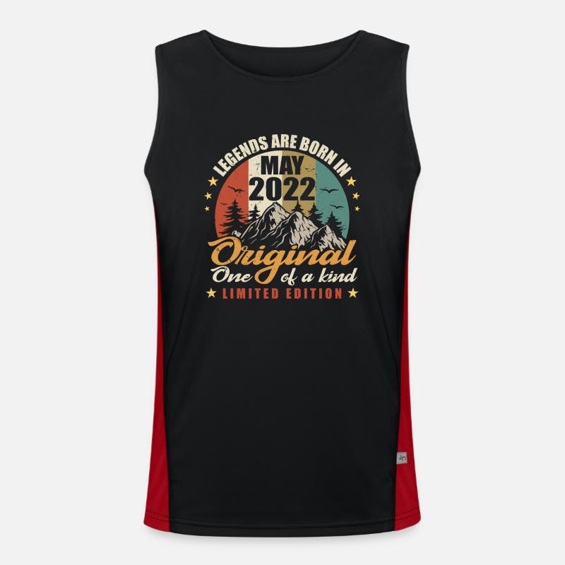 Original legends were born in May 2022 Men's Functional Contrast Tank Top 