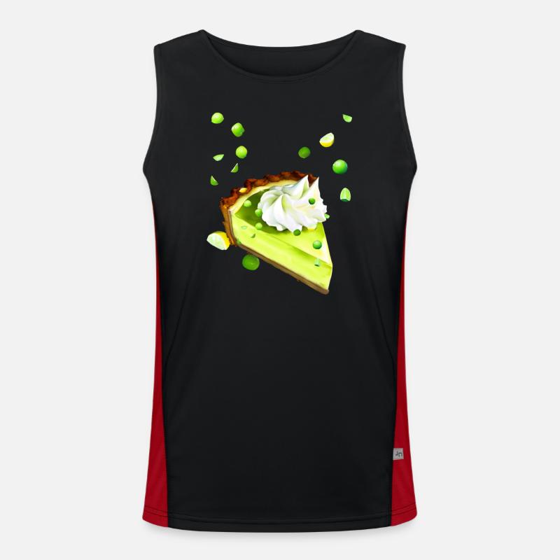 Lime Cake Lemon Lime - Men's Functional Contrast Tank Top  - black/red